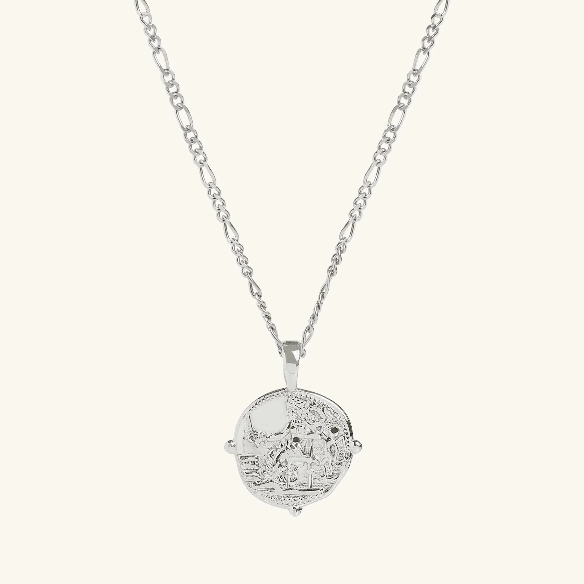 Silver Aphrodite Coin Necklace - Image 4