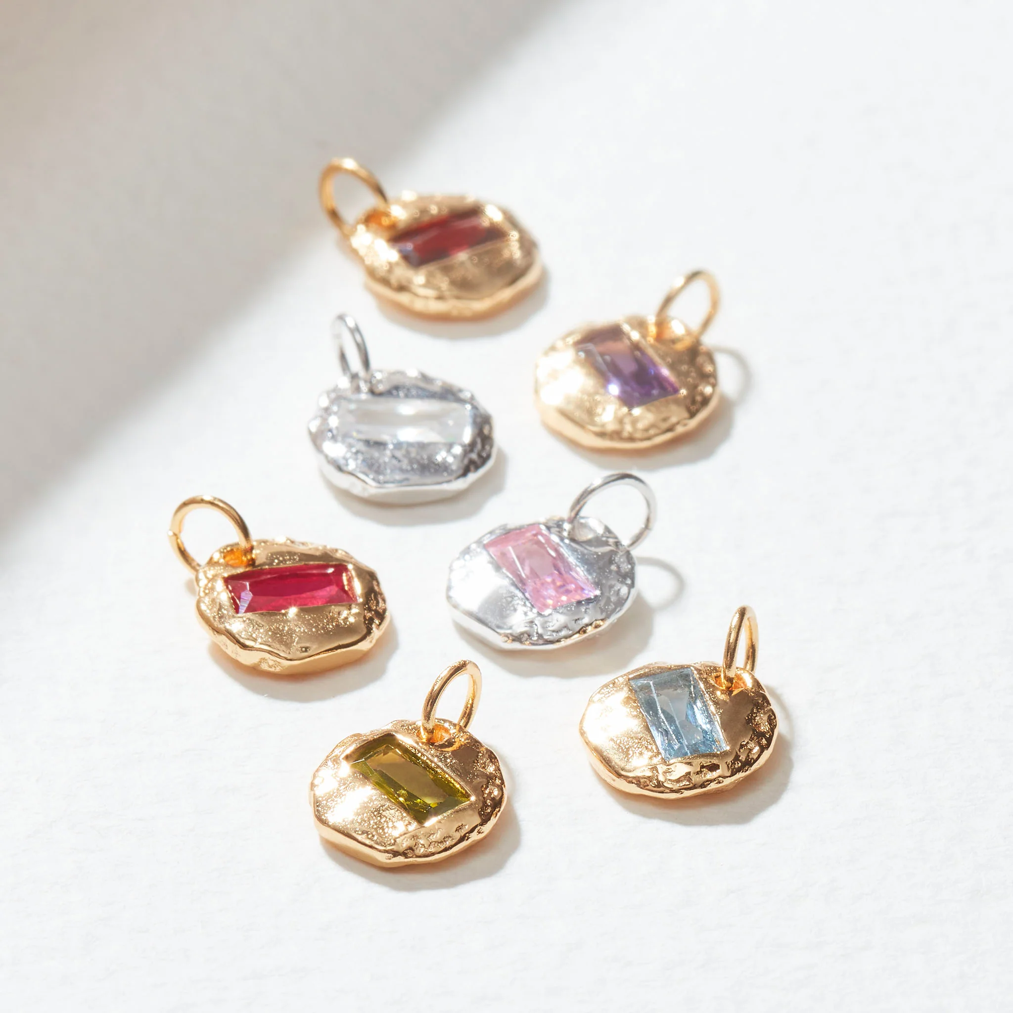 Mini Birthstone Pendant Gold - Image 2