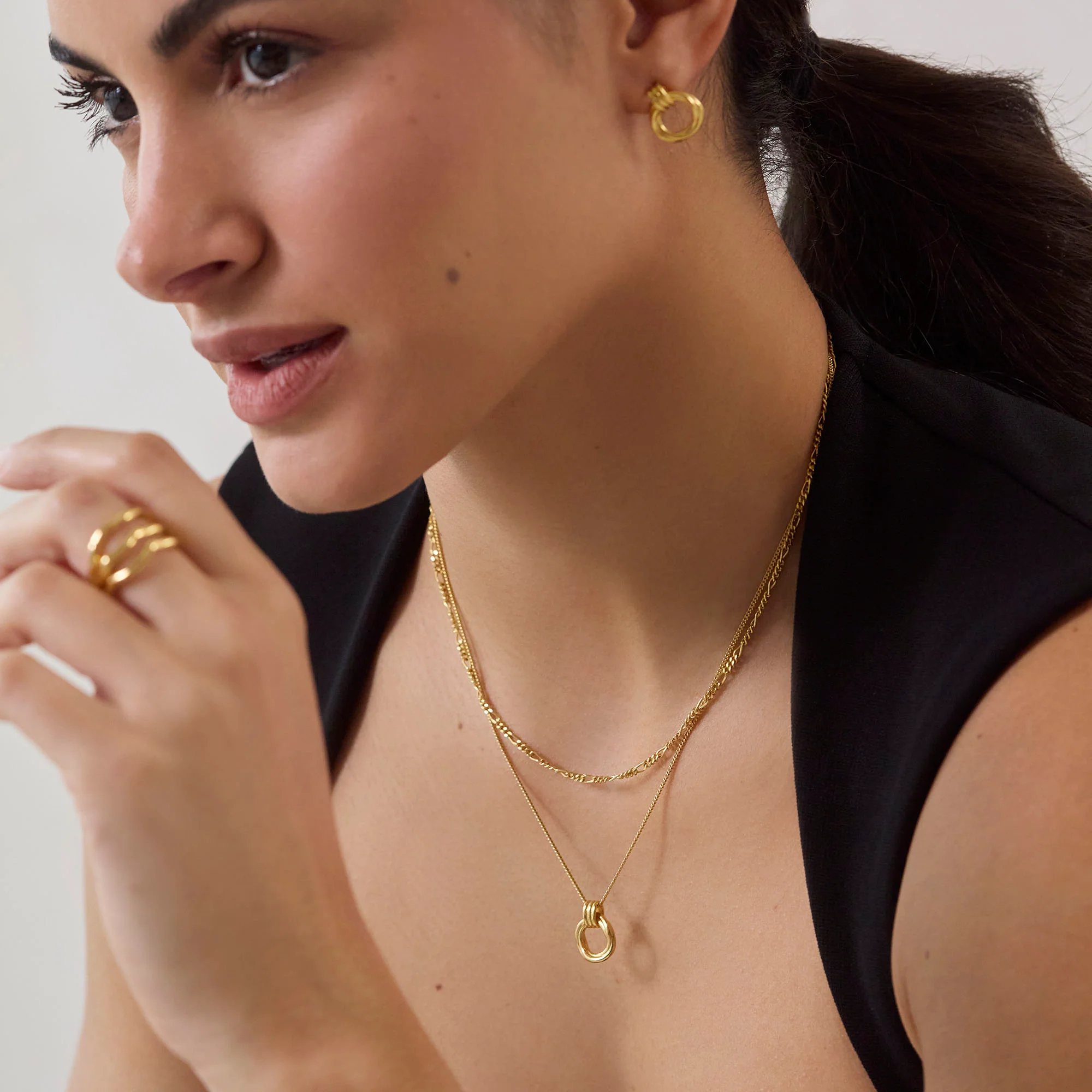 Mini Karma Necklace Gold - Image 2