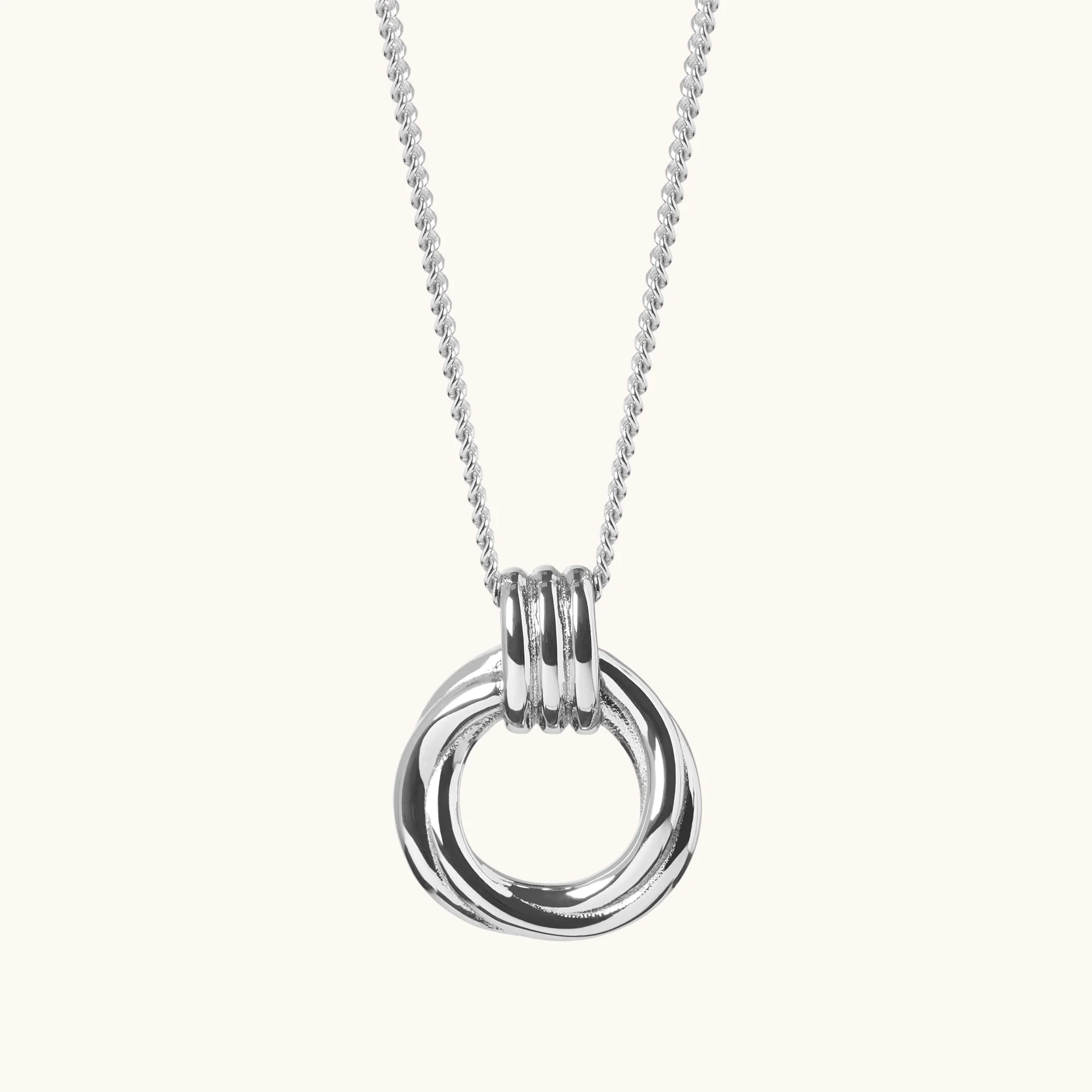Mini Karma Necklace Silver