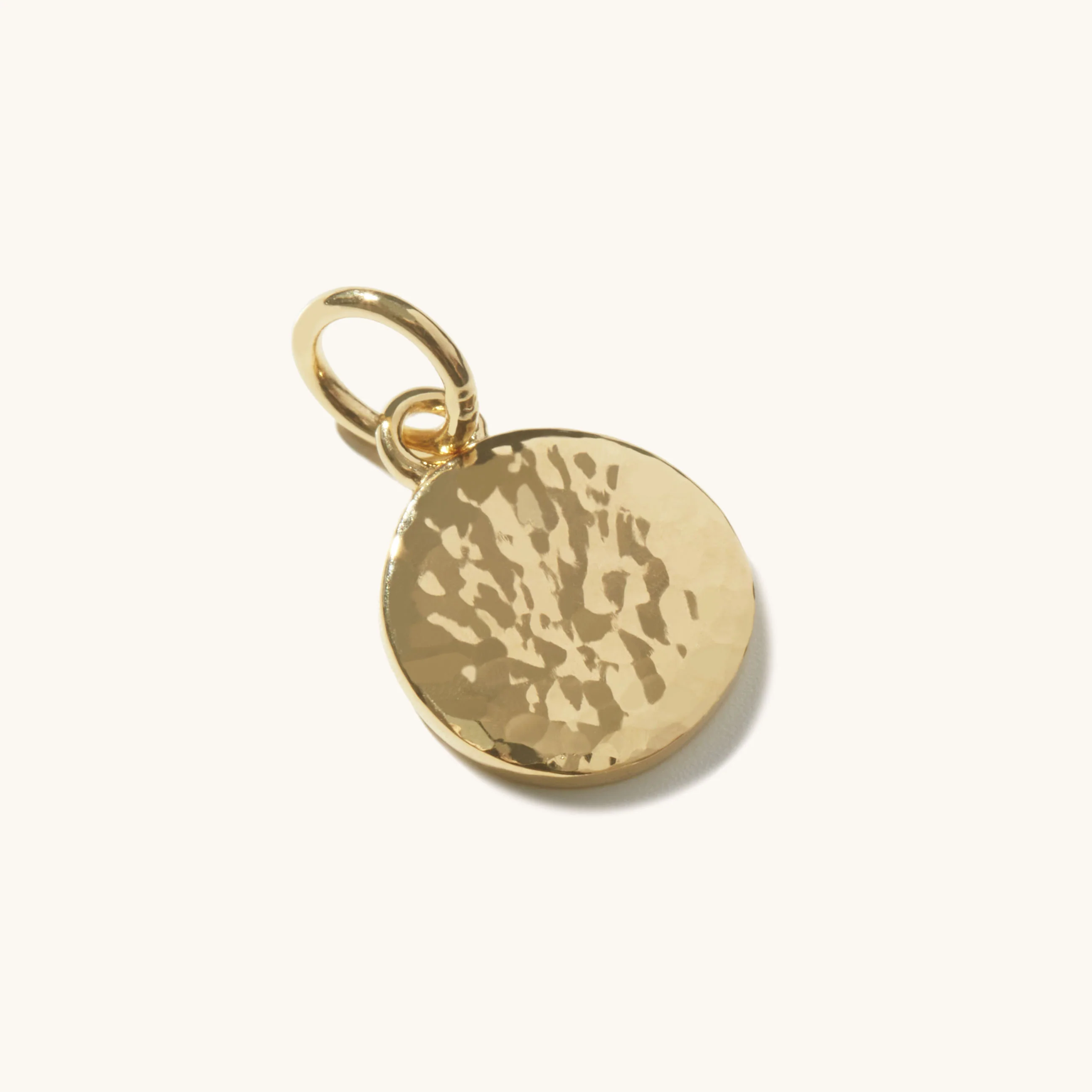 Mini Personalised Hammered Disc Gold