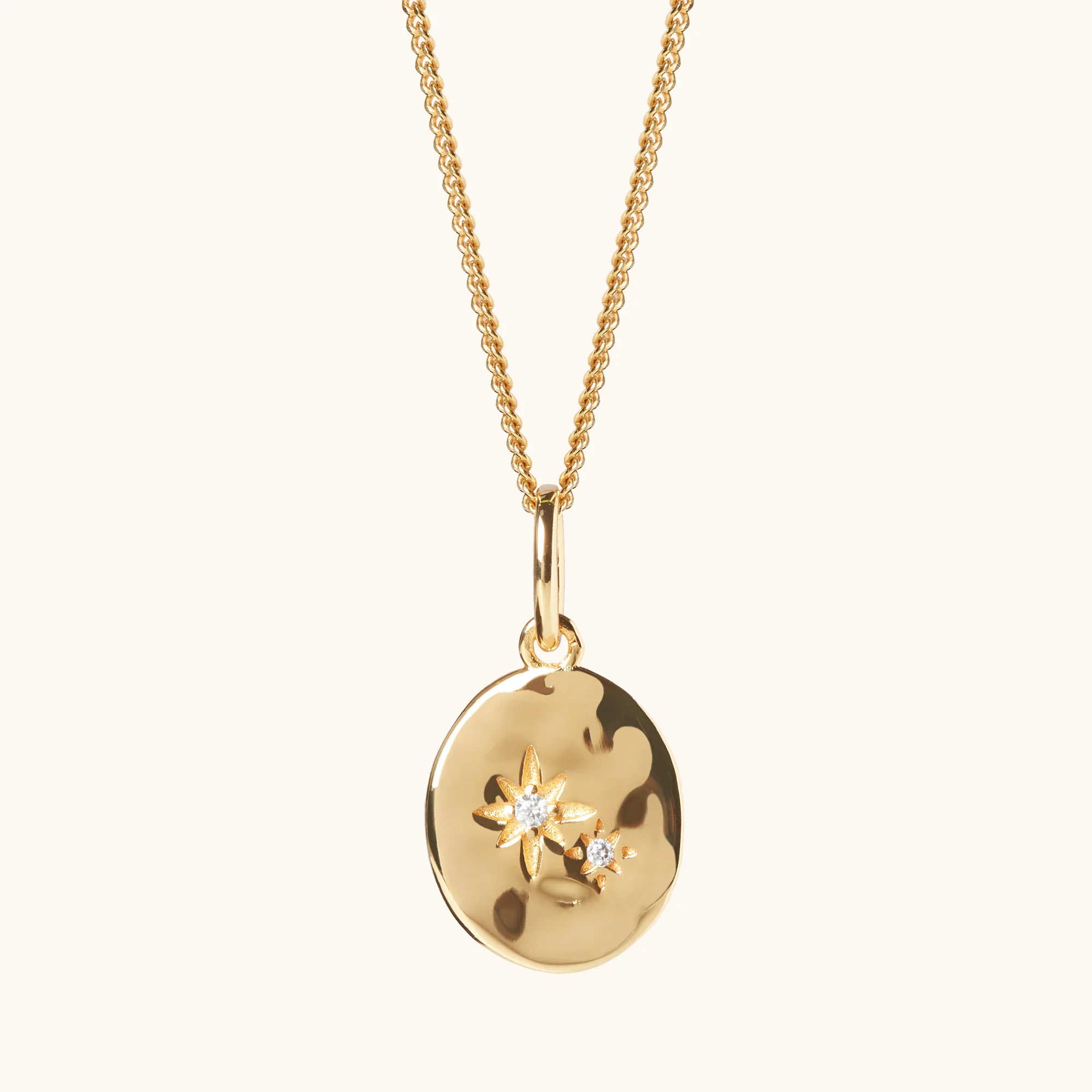 Mother and Child Necklace Gold