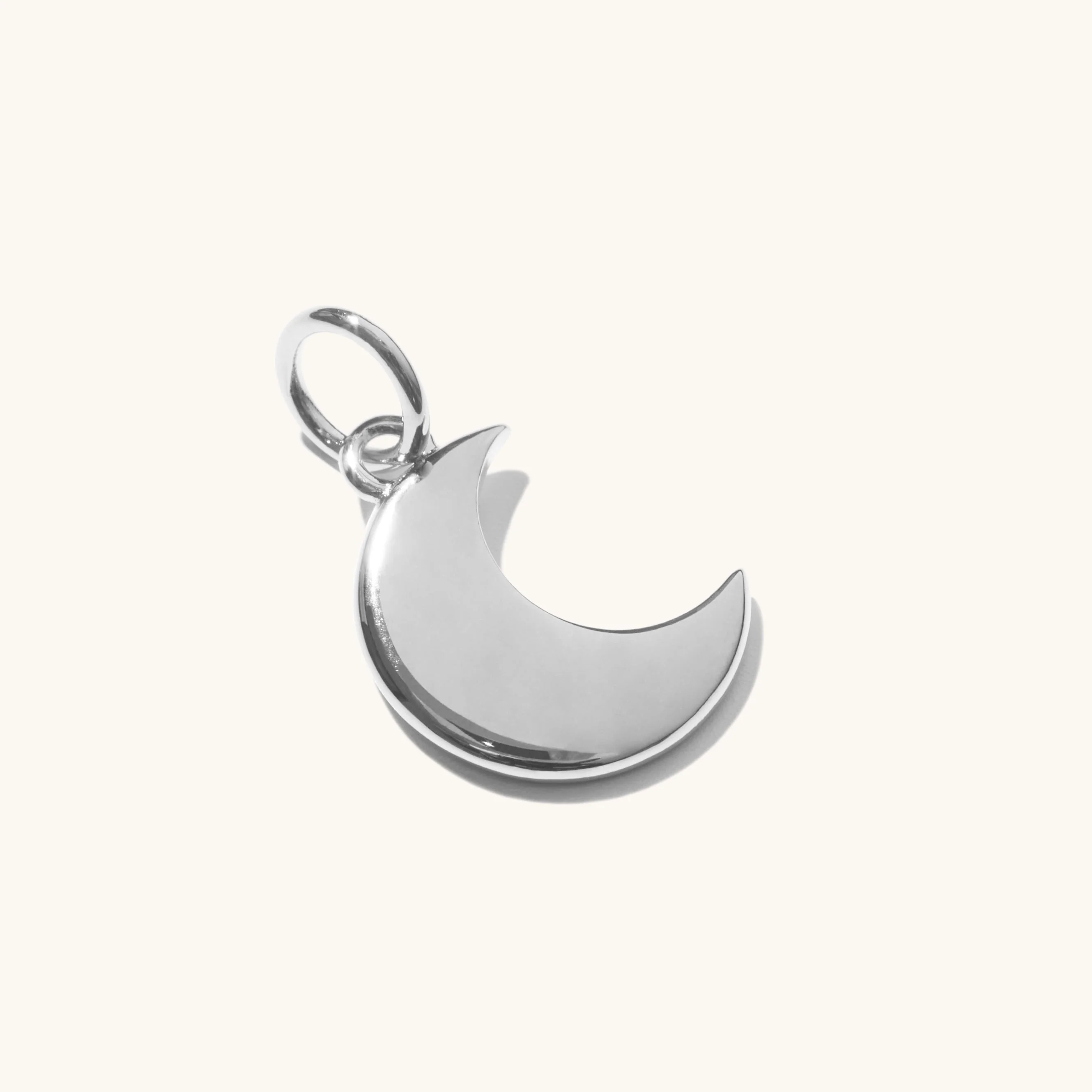 Personalised Moon Pendant Silver