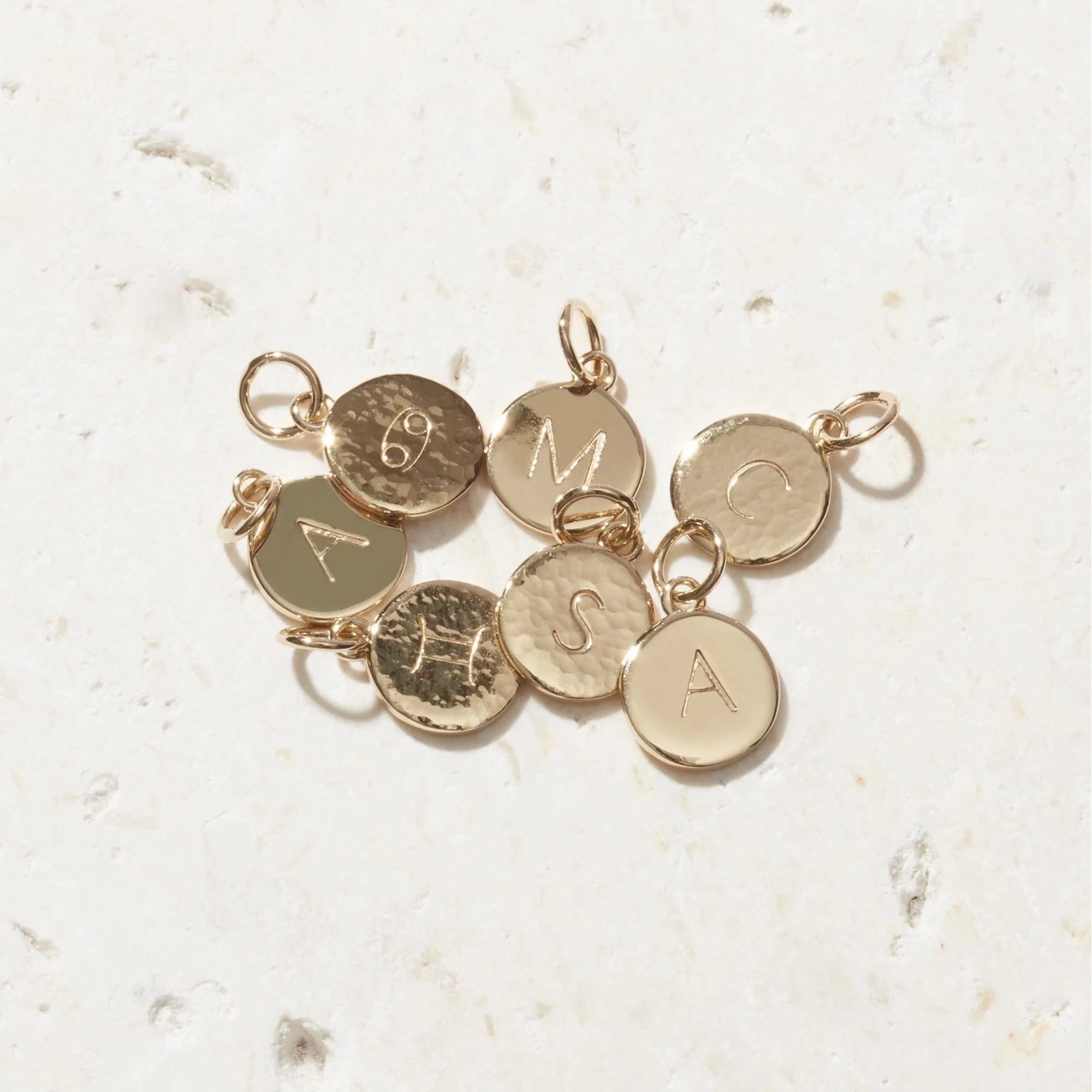 Zodiac Symbol Disc Curb Chain Necklace in Silver - Image 5
