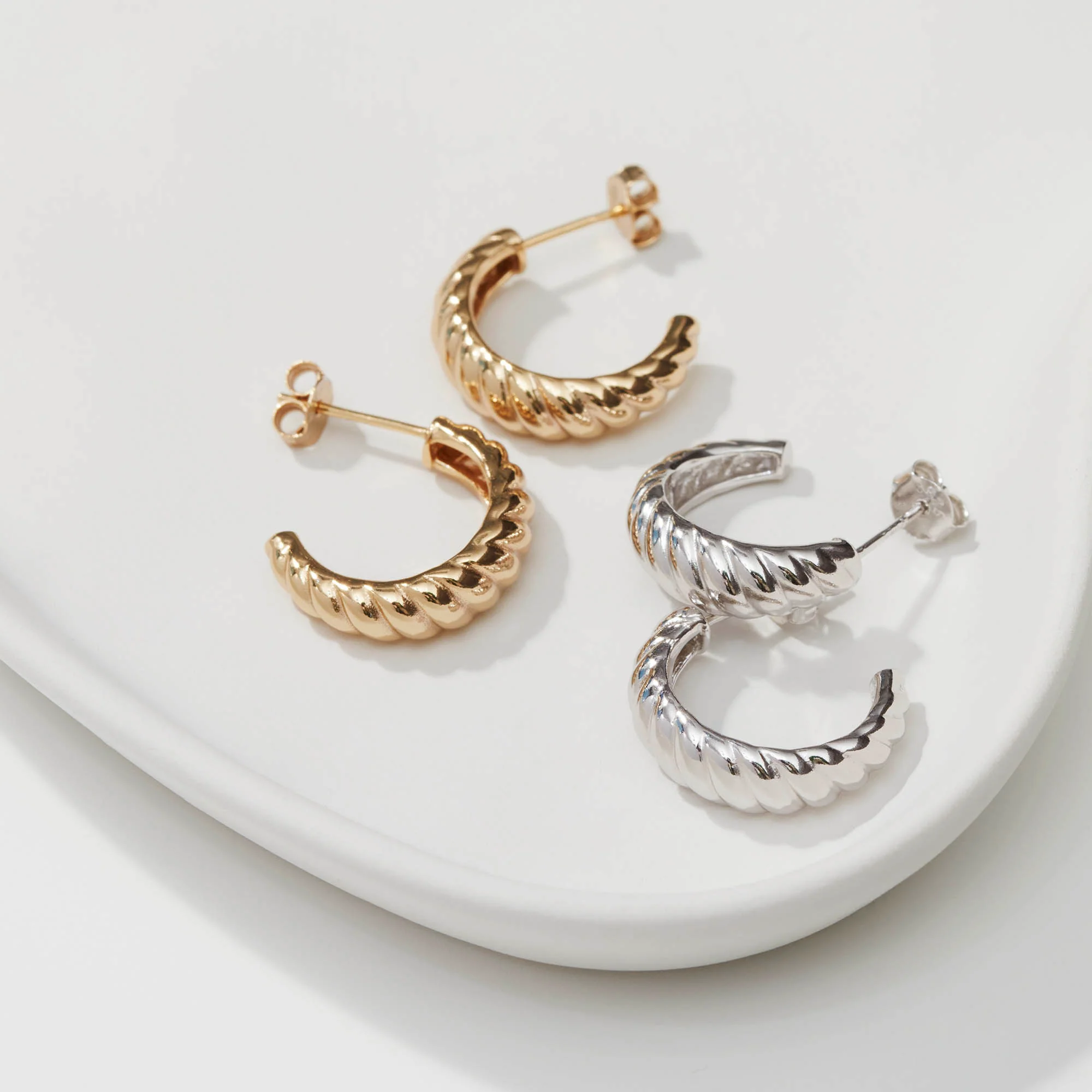 Entwine Hoops Silver - Image 4