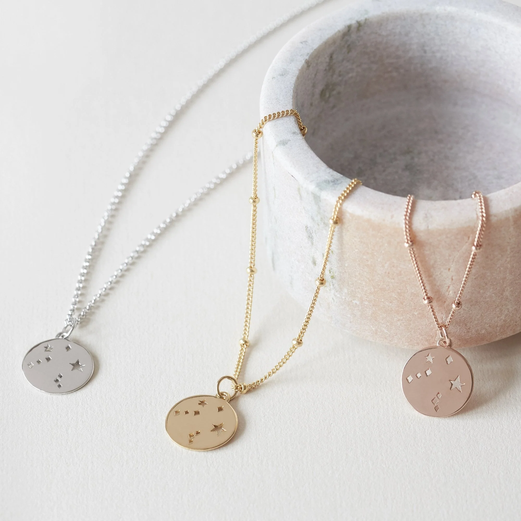Libra Star Sign Necklace Silver - Image 3