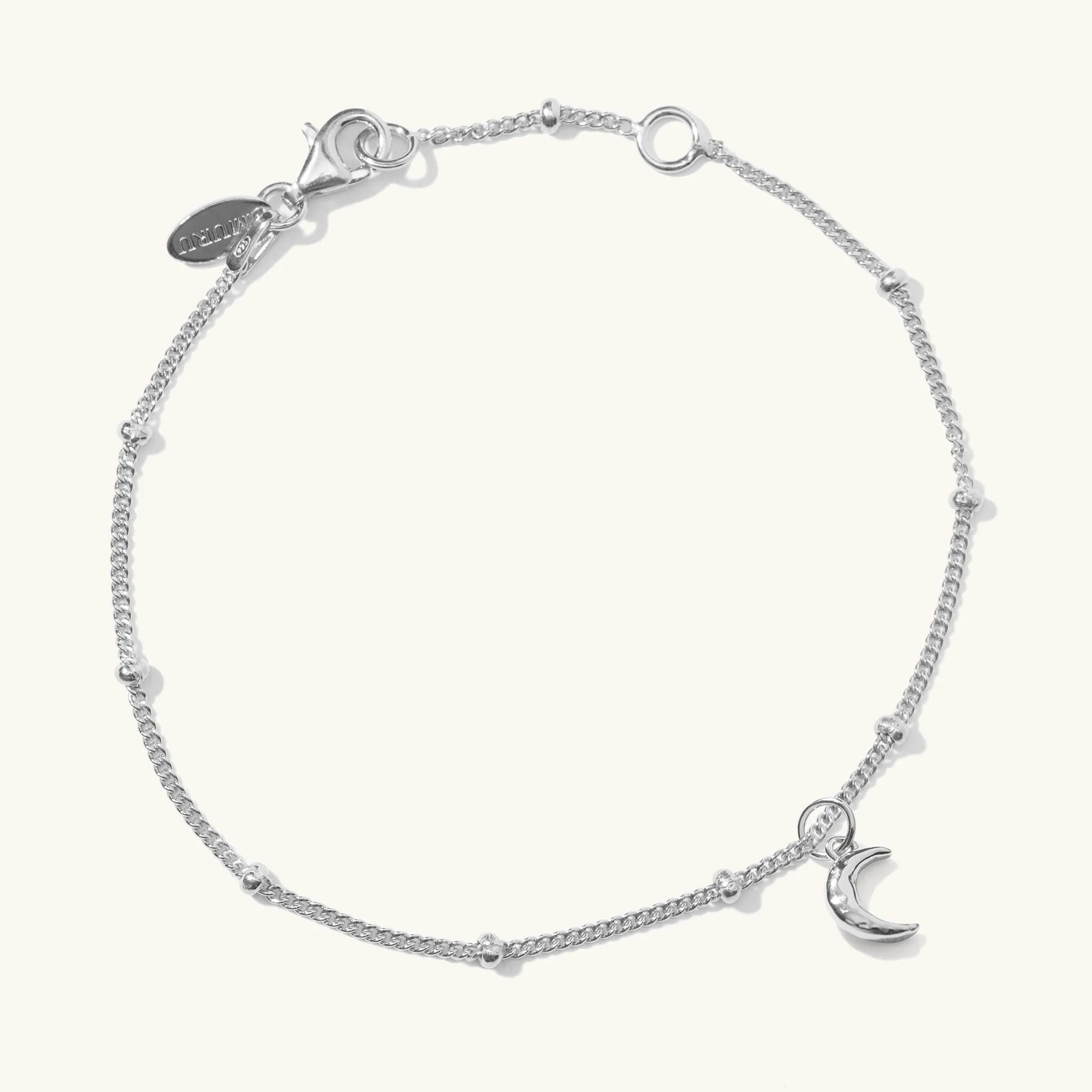 Tiny Moon Bracelet Silver